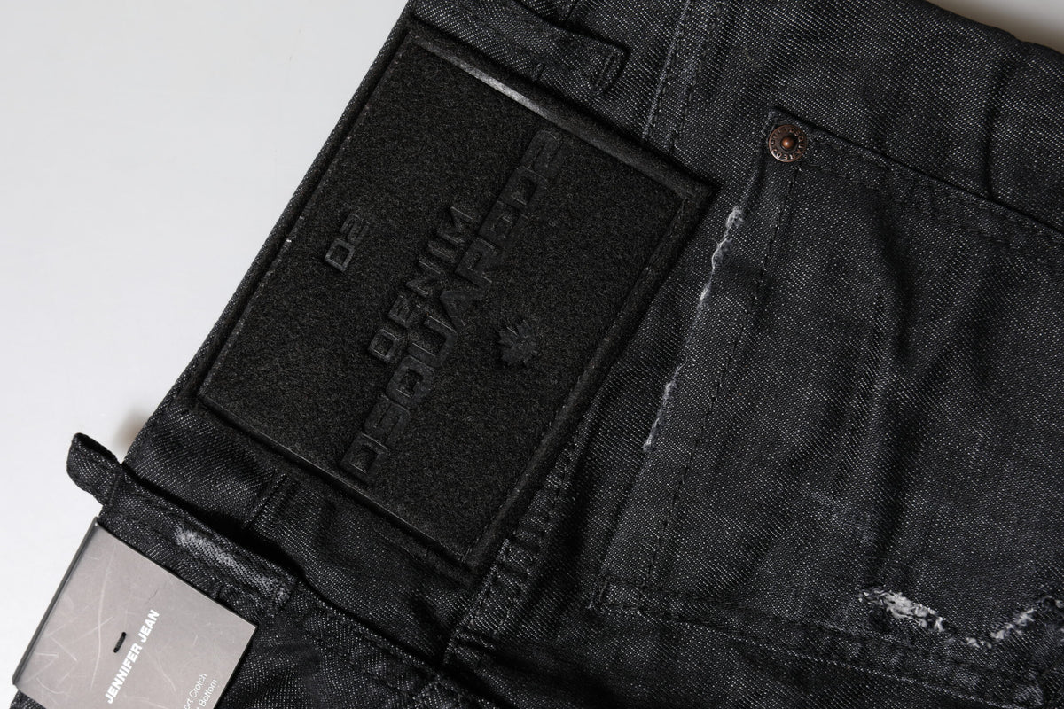 Dsquared² – Schwarze Skinny-Jeans aus Baumwolle mit niedriger Taille