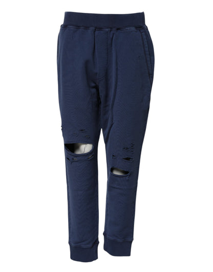 Dsquared² – Blaue Jogginghose aus Baumwolle mit mittlerer Taille