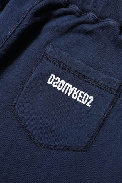 Dsquared² – Blaue Jogginghose aus Baumwolle mit mittlerer Taille