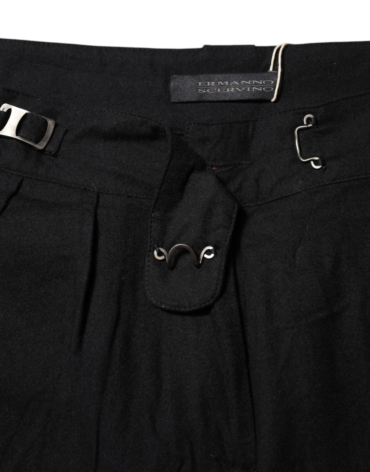 Ermanno Scervino – Schwarze Hose mit gerader Passform und hoher Taille