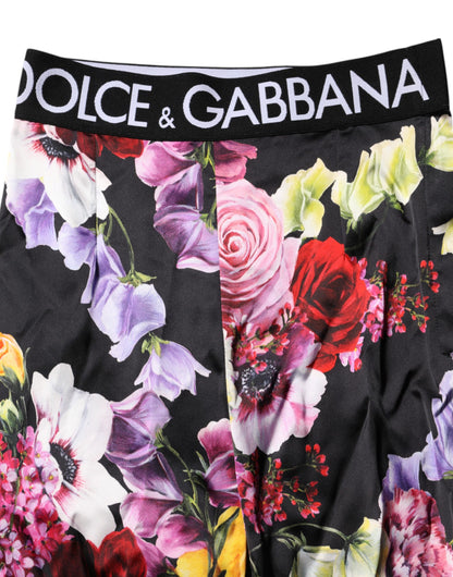Dolce &amp; Gabbana – Leggings mit mehrfarbigem Blumenmuster und Stretchbund