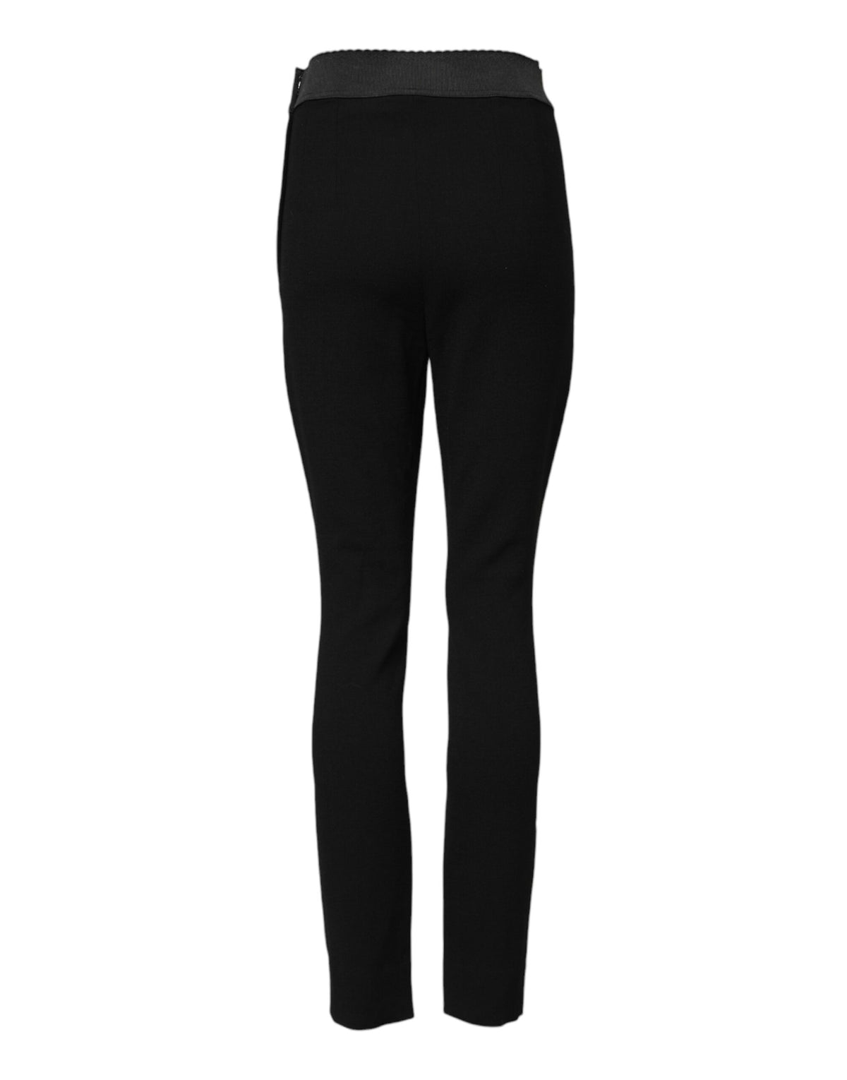 Dolce & Gabbana Schwarze Leggings aus Wolle mit Stretchanteil