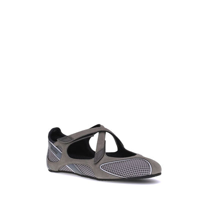 The Attico Graue Ballerinas aus Polyethylen