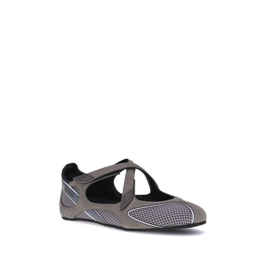 The Attico Graue Ballerinas aus Polyethylen