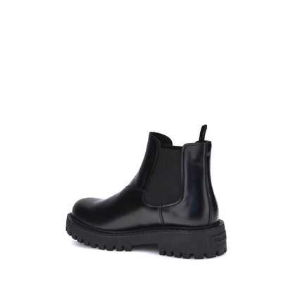 Prada Chelsea Boots aus schwarzem Kalbsleder (Bos Taurus)