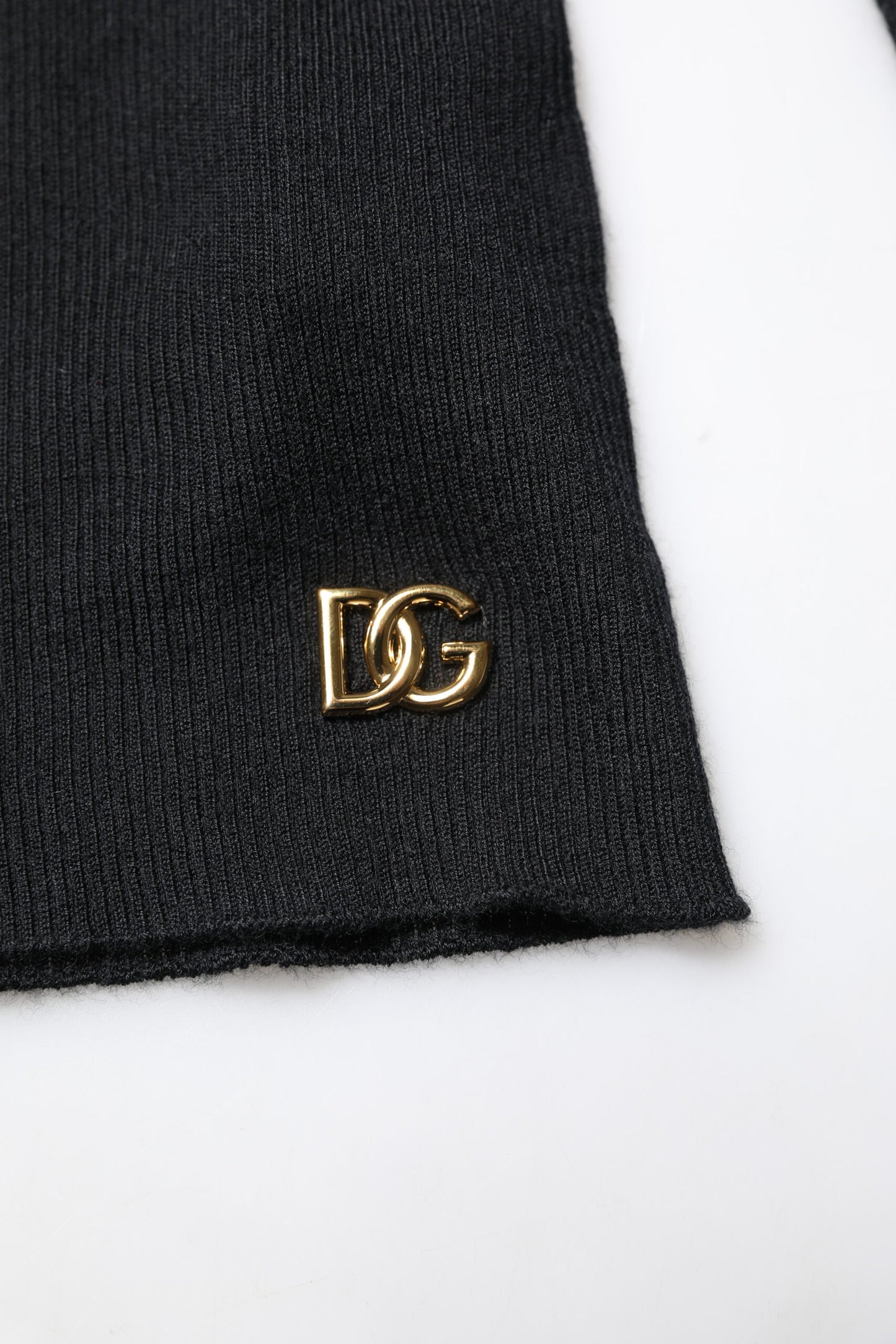 Dolce &amp; Gabbana – Schwarzes Strickblusen-Top aus Kaschmir mit Rollkragen