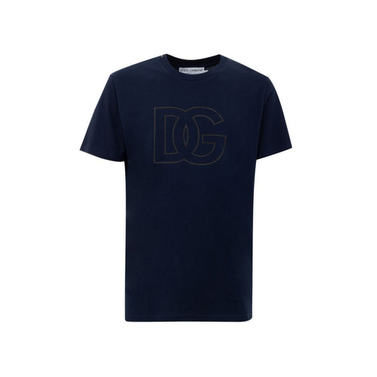 Dolce &amp; Gabbana Blaues Baumwoll-T-Shirt