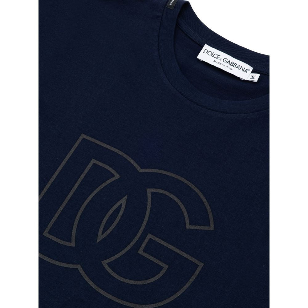 Dolce &amp; Gabbana Blaues Baumwoll-T-Shirt