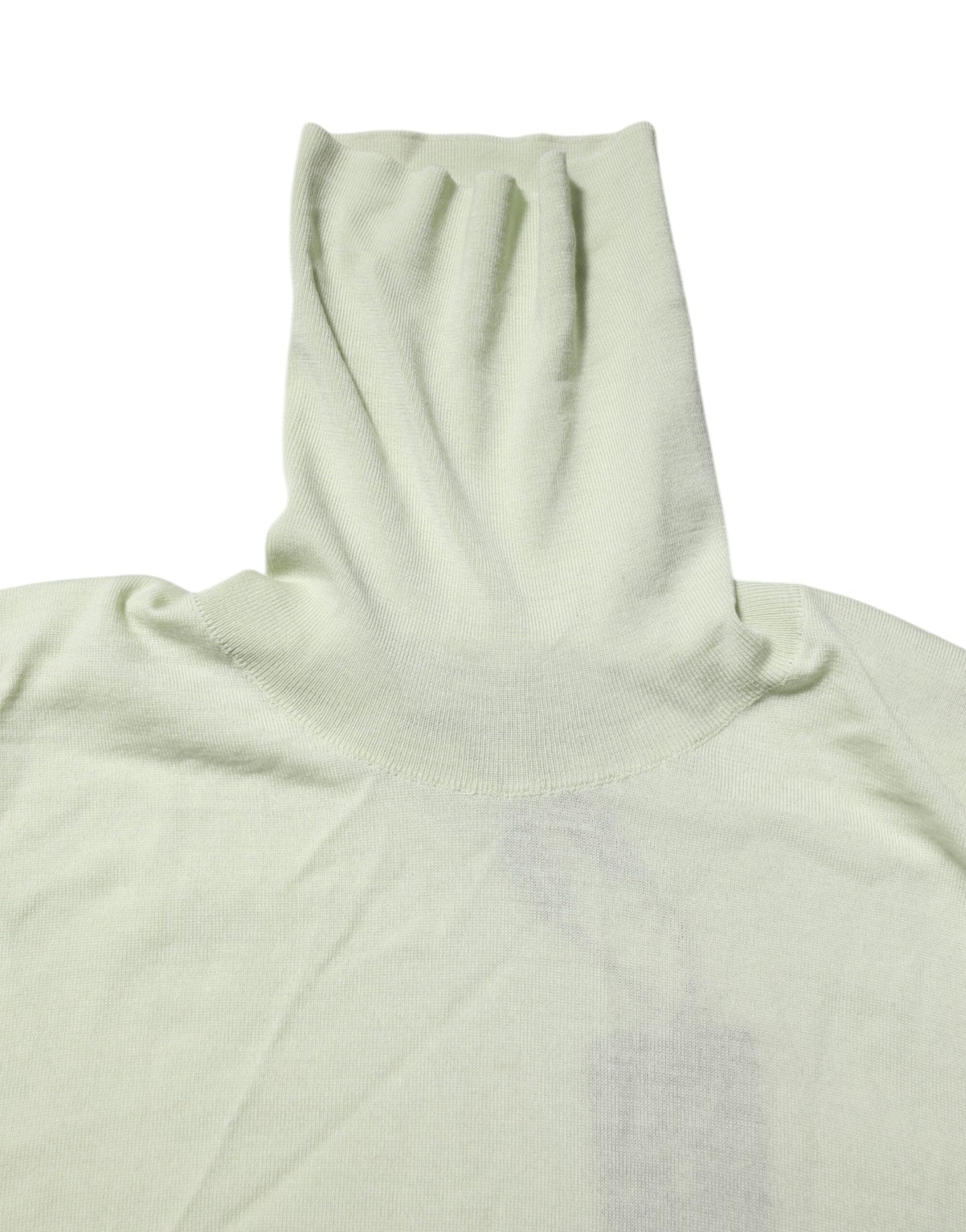 Dolce &amp; Gabbana Mintgrüner Rollkragenpullover aus Wolle