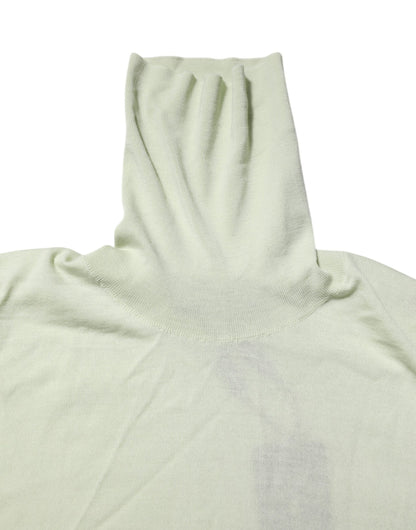 Dolce &amp; Gabbana Mintgrüner Rollkragenpullover aus Wolle