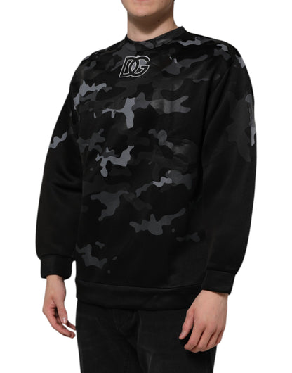 Dolce &amp; Gabbana Schwarzer Camouflage-Pullover