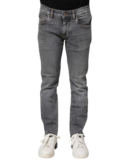 Dolce &amp; Gabbana Graue Skinny-Jeans aus Baumwolle für Herren