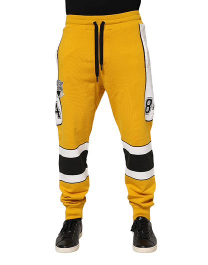 Dolce &amp; Gabbana – Jogginghose aus gelber Baumwolle