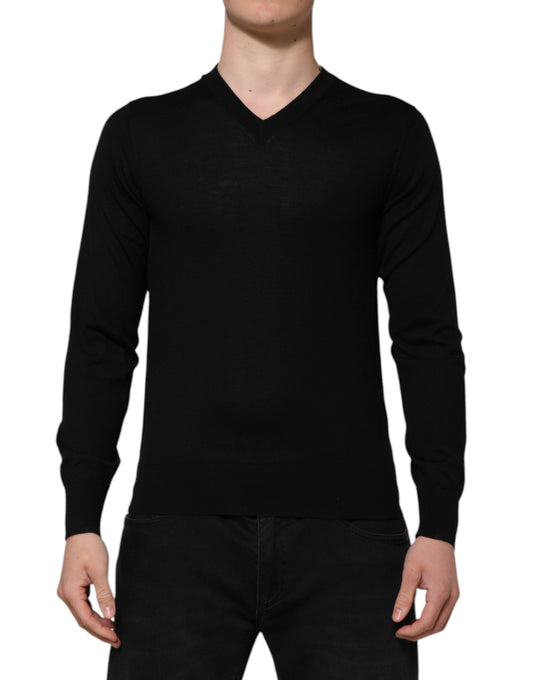 Dolce &amp; Gabbana – Pullover mit Logo-Stickerei in Dunkelgrau