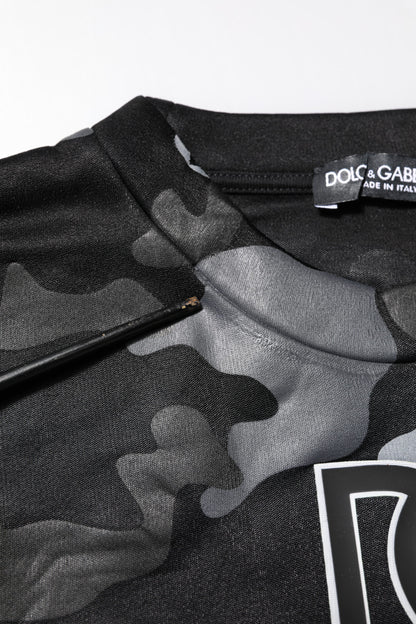 Dolce &amp; Gabbana Schwarzer Camouflage-Pullover