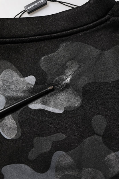 Dolce &amp; Gabbana Schwarzer Camouflage-Pullover