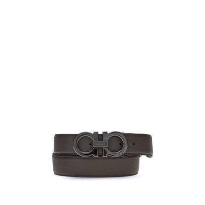 Ferragamo Brown Calf Leather Bos Taurus Regular Belt