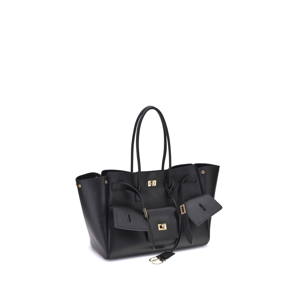 Balenciaga Schultertasche aus schwarzem Kalbsleder Bos Taurus