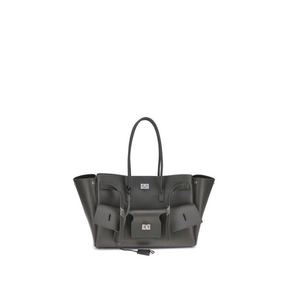 Balenciaga Schultertasche aus schwarzem Kalbsleder Bos Taurus