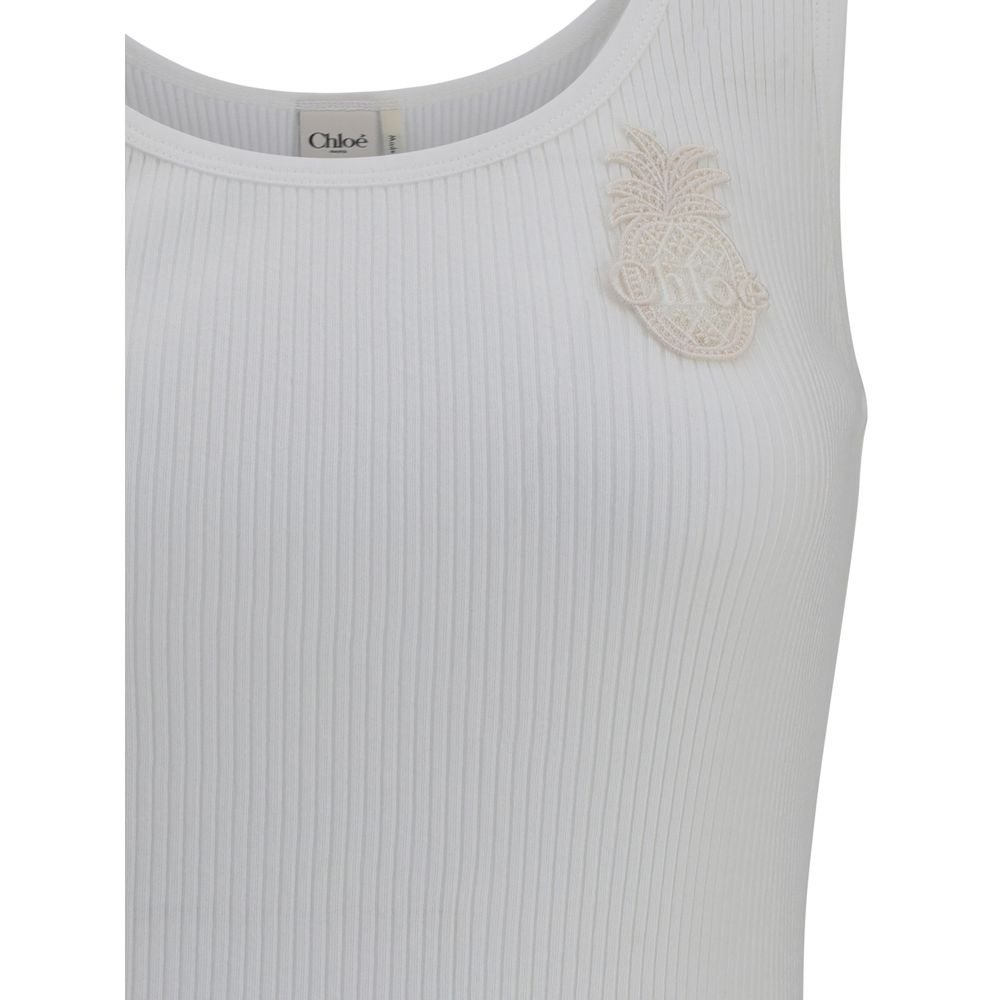 Chloé – Geripptes Jersey-Top