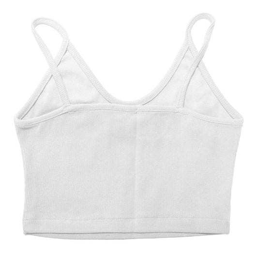 Comme Des Fuckdown Weißes Baumwoll-Crop-Top für Damen