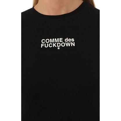 Comme Des Fuckdown Schwarzes Baumwoll-Tanktop für Damen