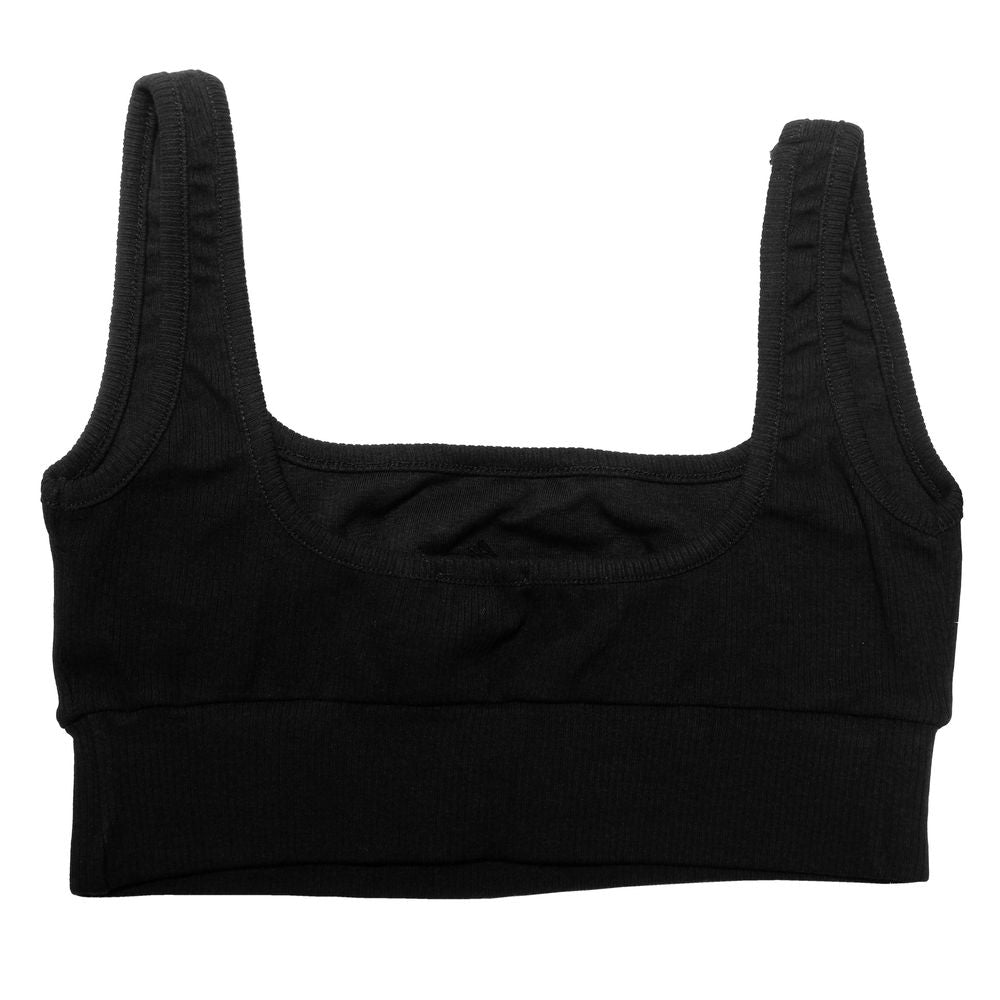 Comme Des Fuckdown Schwarzes Damen-Crop-Top aus Baumwolle