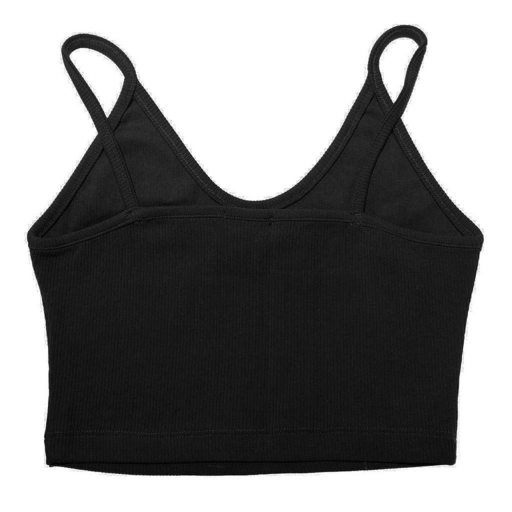 Comme Des Fuckdown Schwarzes Damen-Crop-Top aus Baumwolle