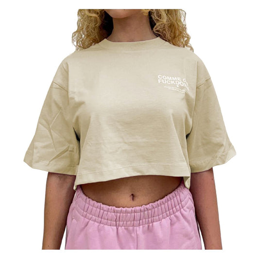 Comme Des Fuckdown Beige Baumwolle Damen T-Shirt