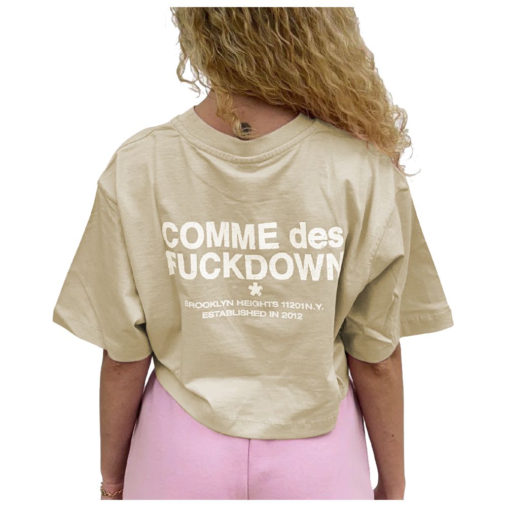 Comme Des Fuckdown Beige Baumwolle Damen T-Shirt