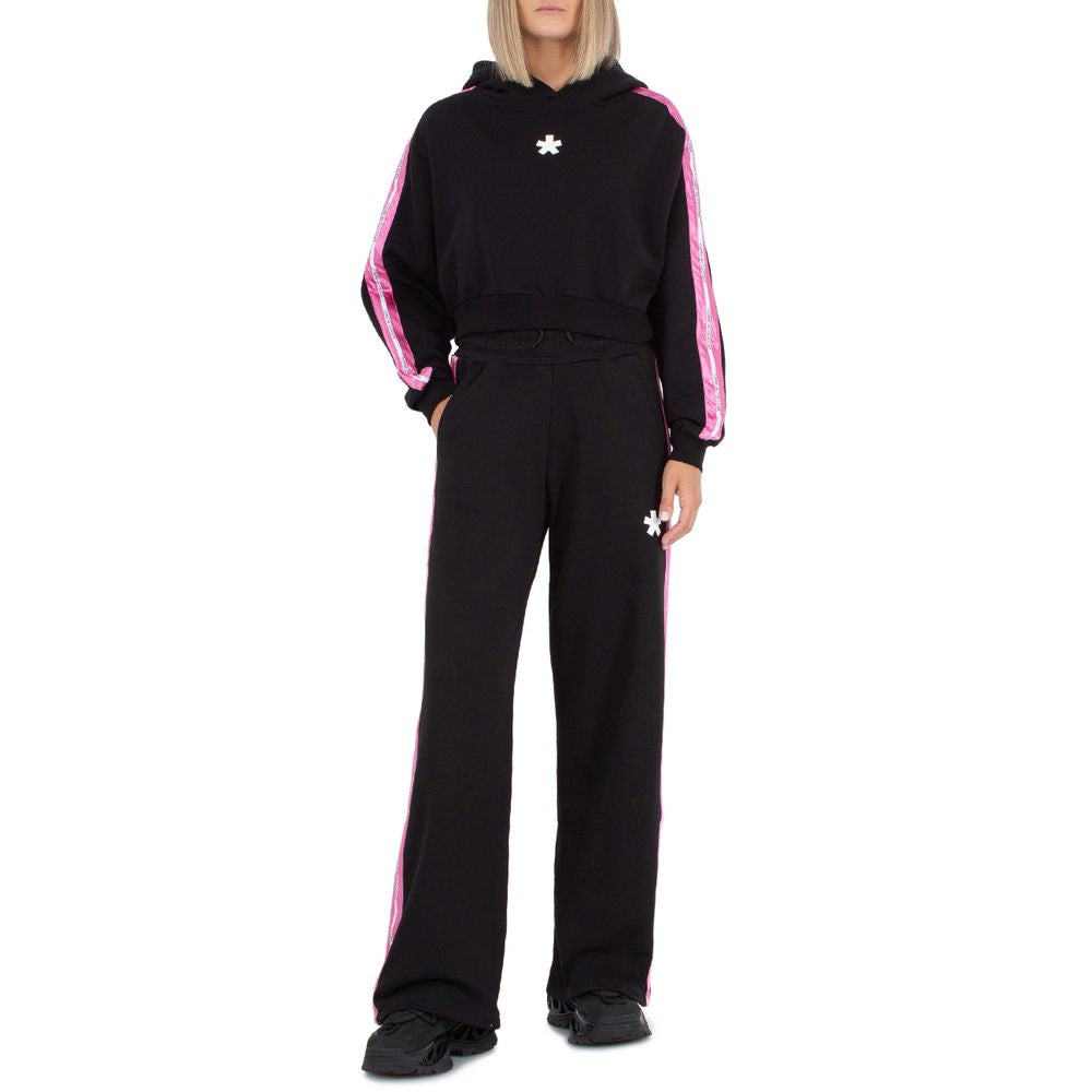 Comme Des Fuckdown Schwarze Palazzo-Hose aus Baumwolle für Damen