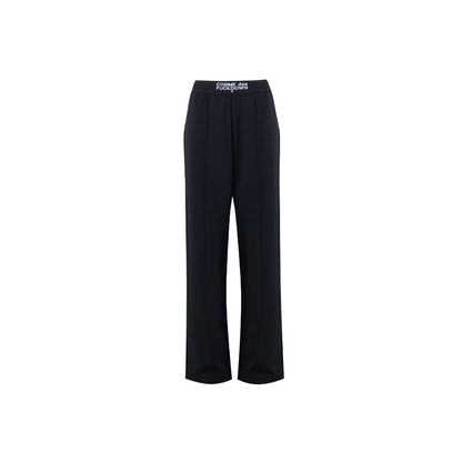 Comme Des Fuckdown Schwarze Palazzo-Hose aus Polyester für Damen