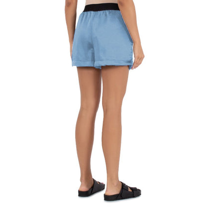 Comme Des Fuckdown – Blaue Polyester-Shorts