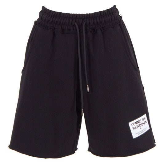 Comme Des Fuckdown – Schwarze Baumwollshorts