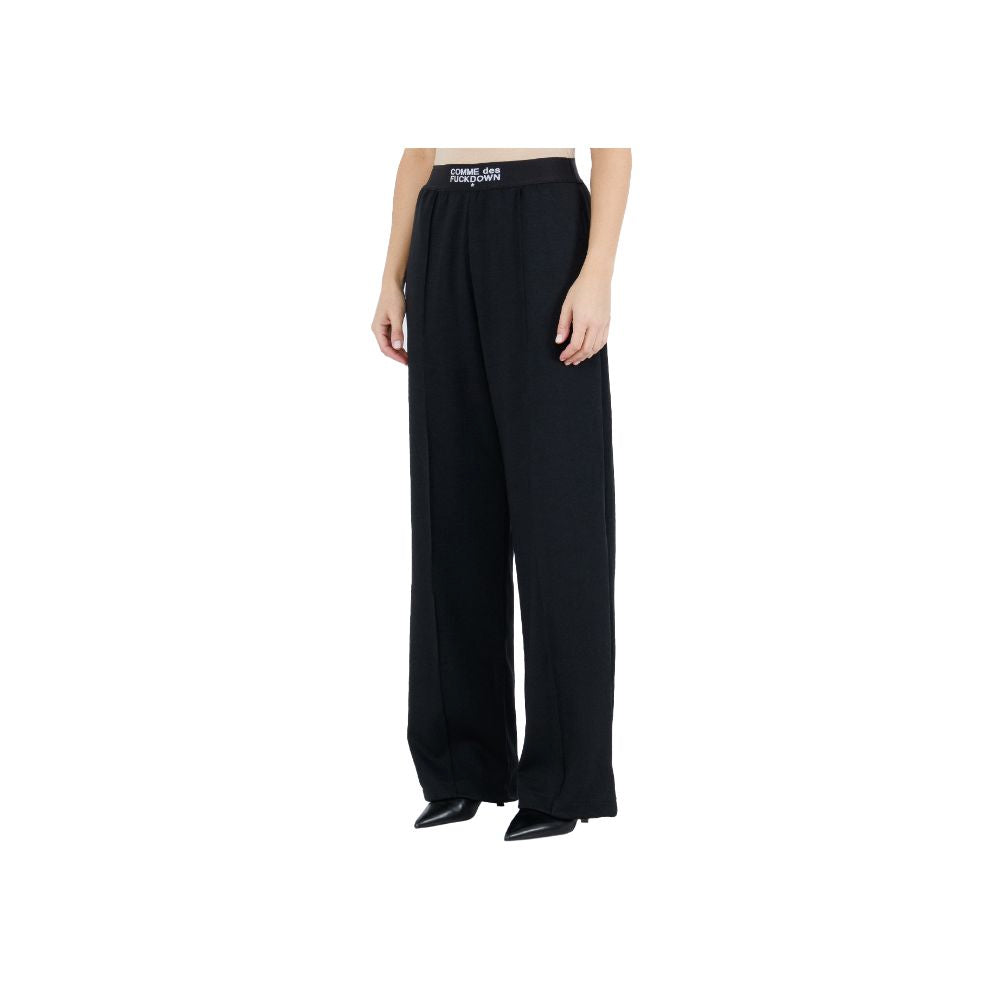 Comme Des Fuckdown Schwarze Palazzo-Hose aus Polyester für Damen