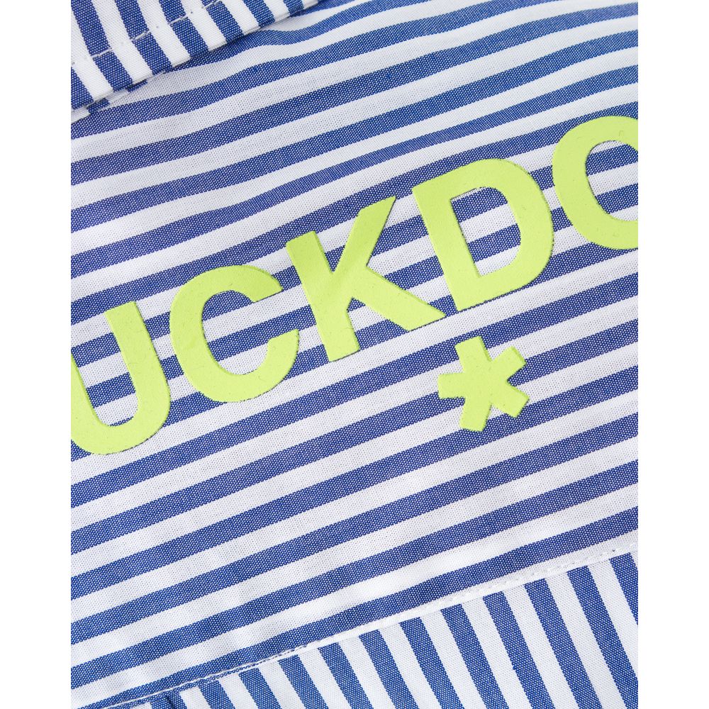 Comme Des Fuckdown Blaues Baumwollhemd