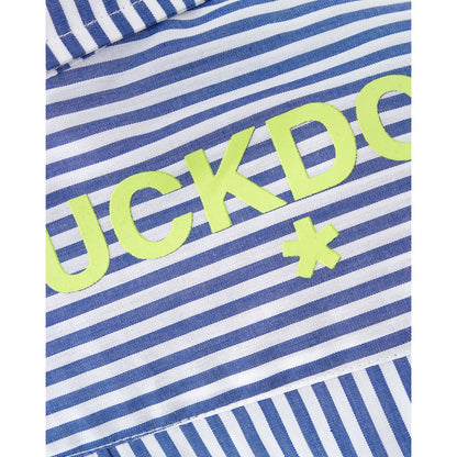 Comme Des Fuckdown Blaues Baumwollhemd