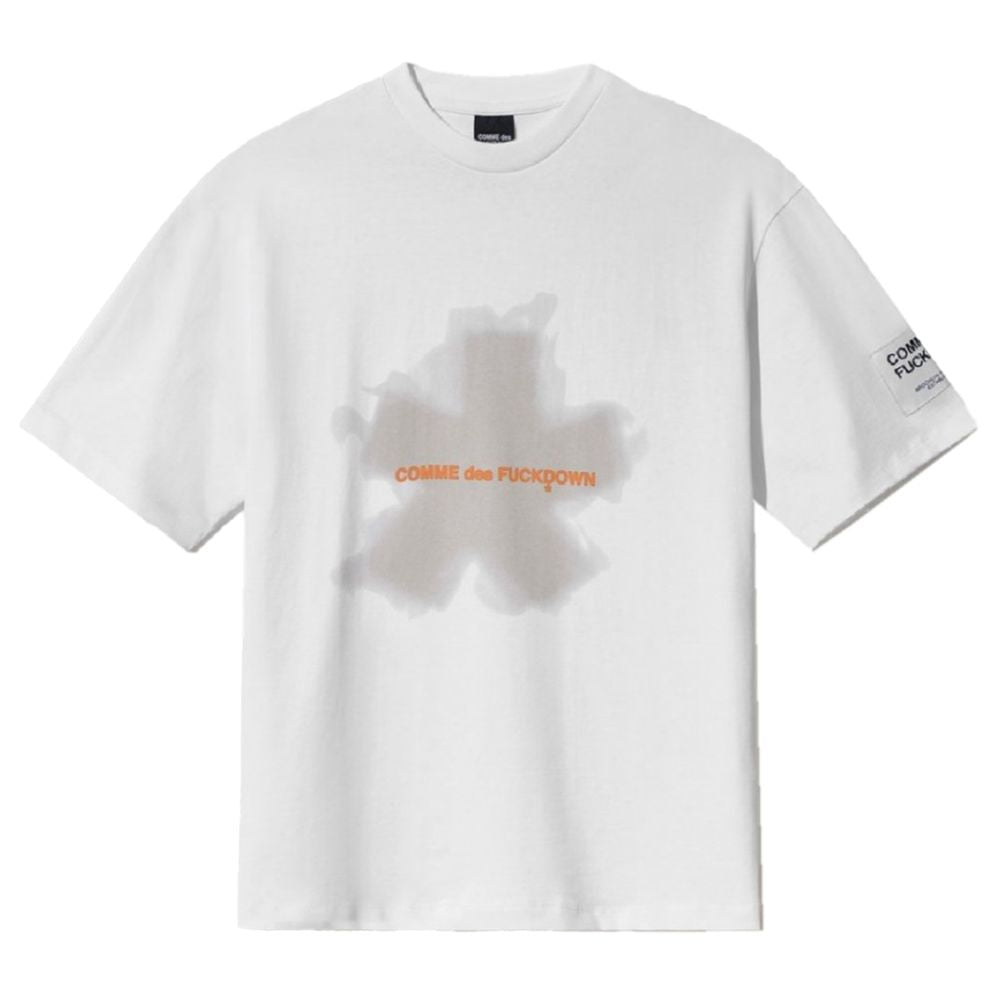 Comme Des Fuckdown – Weißes Baumwoll-T-Shirt
