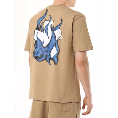 Comme Des Fuckdown – Braunes Baumwoll-T-Shirt