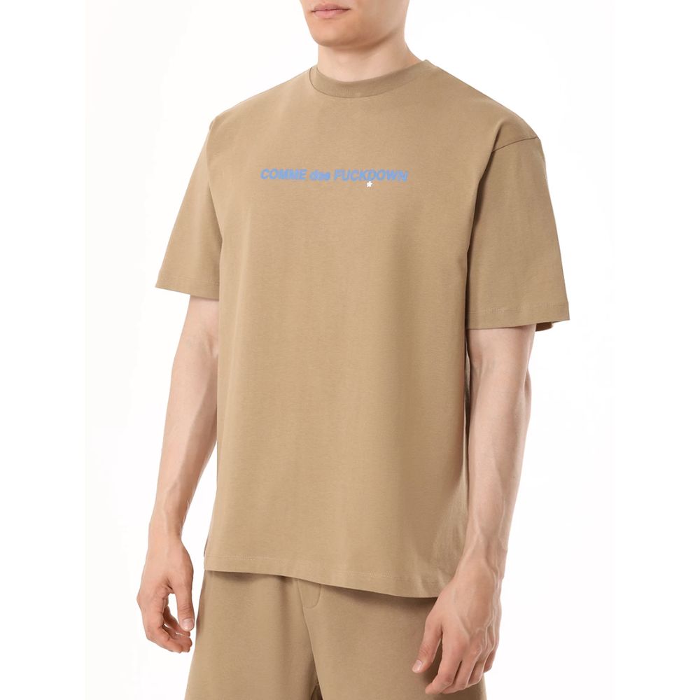 Comme Des Fuckdown – Braunes Baumwoll-T-Shirt