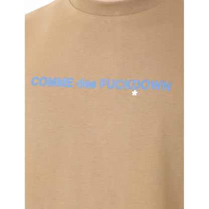 Comme Des Fuckdown – Braunes Baumwoll-T-Shirt