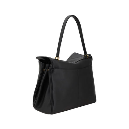 Balenciaga Schultertasche aus schwarzem Kalbsleder Bos Taurus