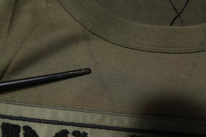 Dolce &amp; Gabbana – T-Shirt aus Baumwolle mit Rundhalsausschnitt „DG Love“ in Armeegrün