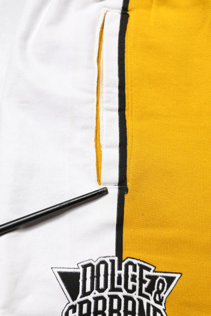 Dolce &amp; Gabbana – Enge Jogginghose aus gelber Baumwolle