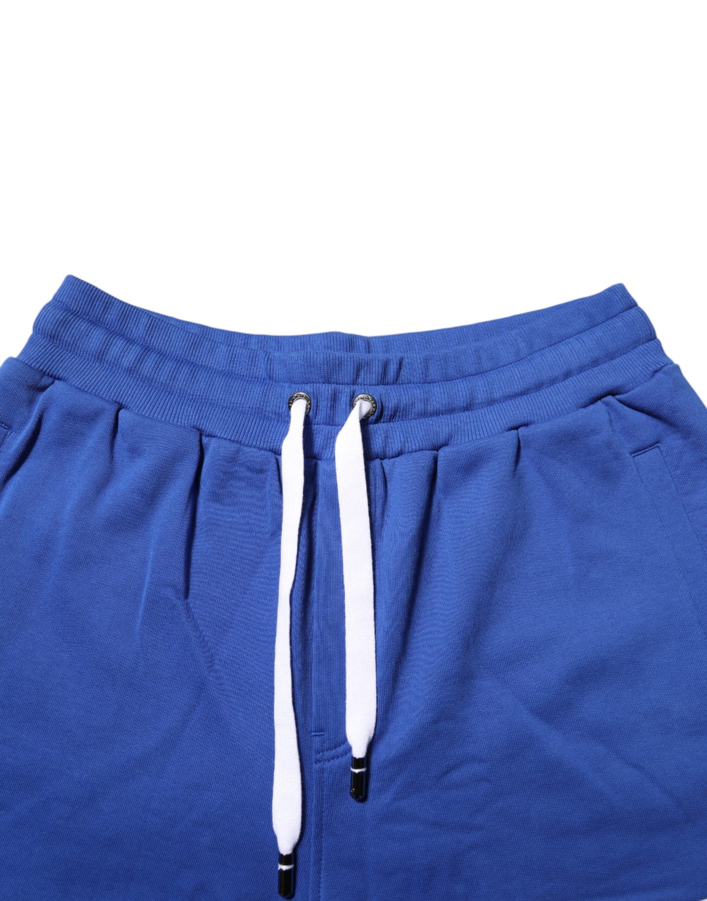 Dolce &amp; Gabbana – Blaue Bermuda-Sweatshorts aus Baumwolle mit Logo