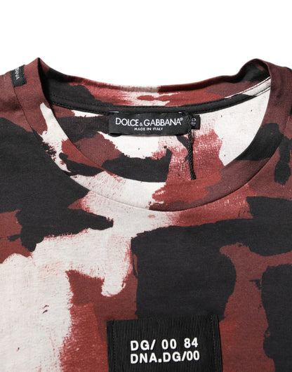 Dolce & Gabbana Multicolor Camouflage Men Crew Neck T-shirt