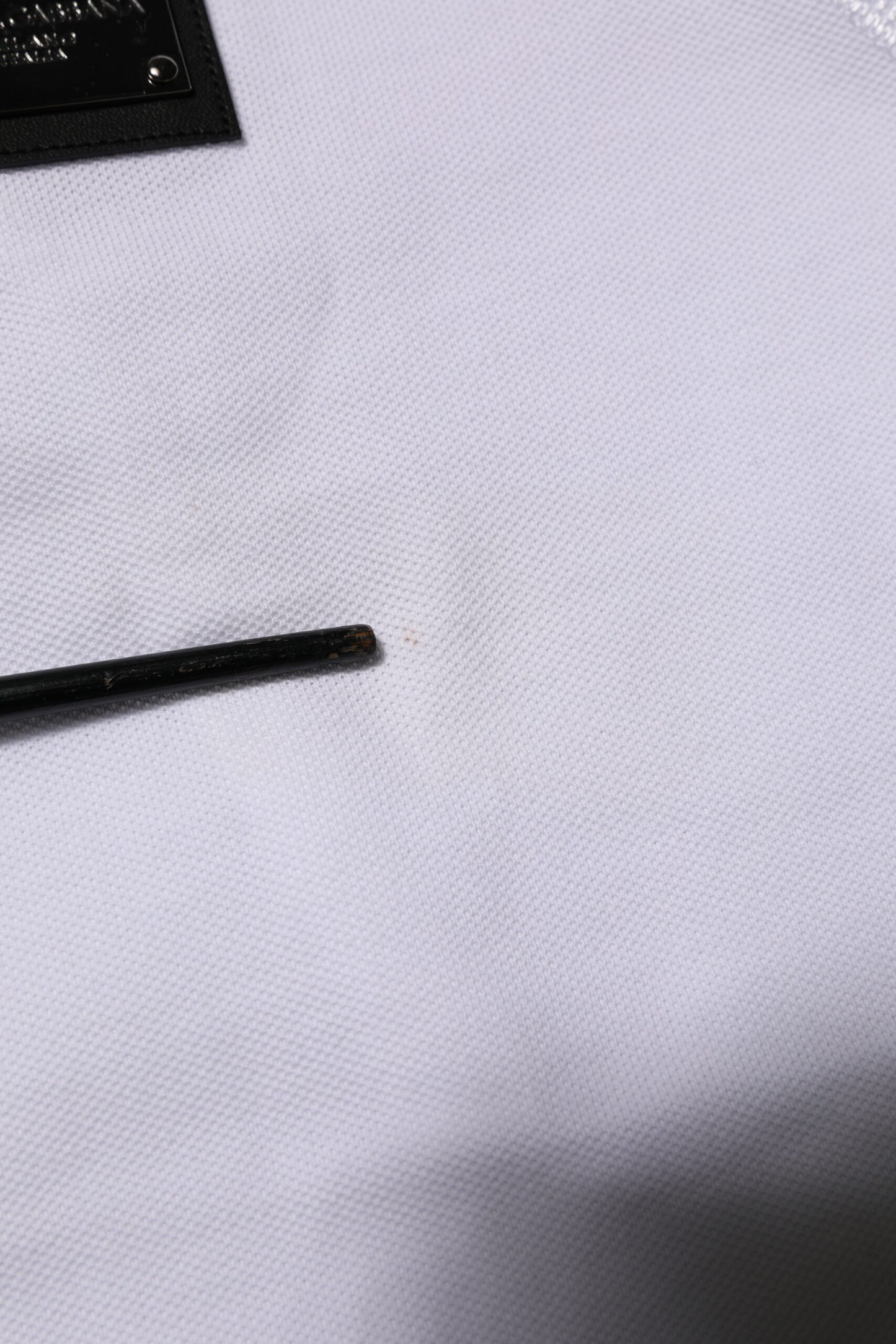 Dolce &amp; Gabbana – Weißes Poloshirt mit kurzem Kragen und Logo