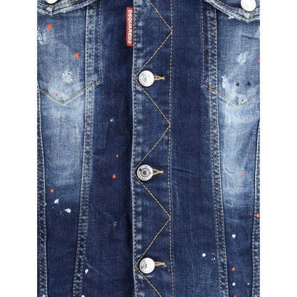 Dsquared² Jeansjacke aus blauem Baumwoll-Denim