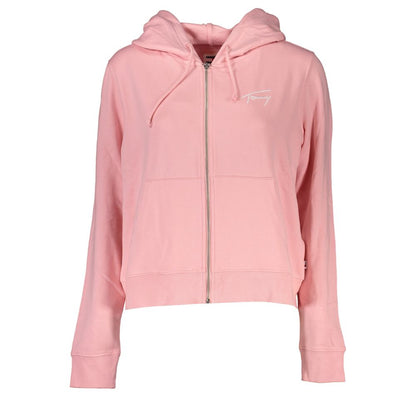 Tommy Hilfiger – Rosafarbener Baumwollpullover für Damen
