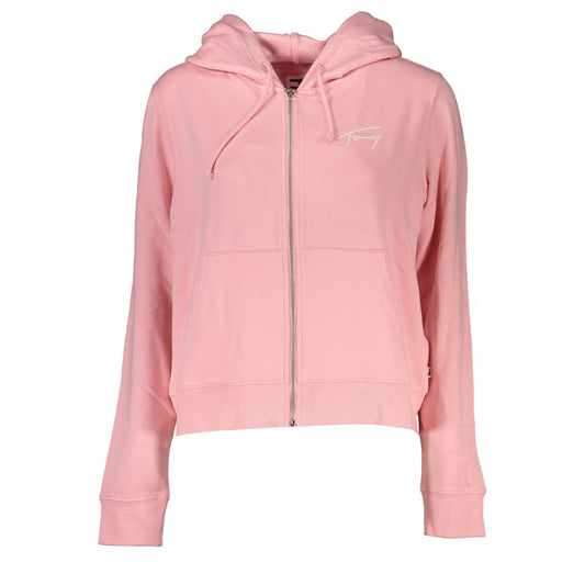 Tommy Hilfiger – Rosafarbener Baumwollpullover für Damen